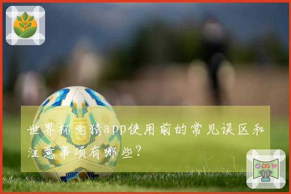 世界杯竞猜app使用前的常见误区和注意事项有哪些？
